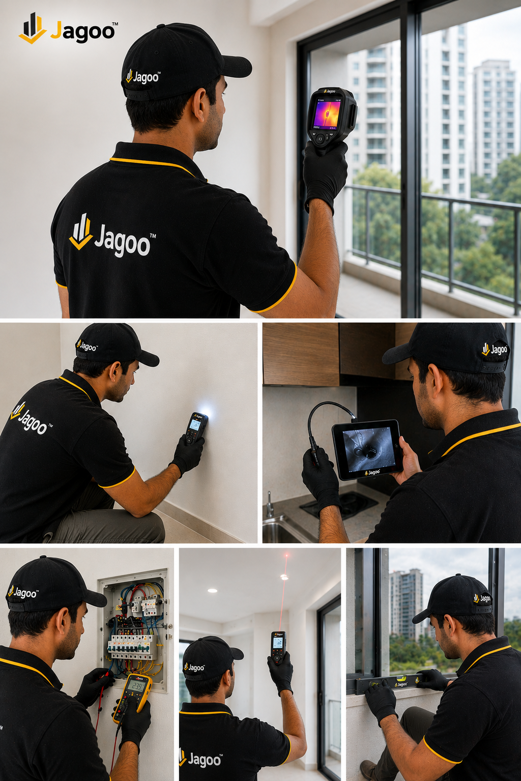 Inspector checking apartment